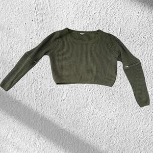 Women's Green and Khaki Jumper